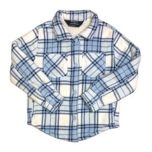 Member's Mark Girls Fleece Shacket, Sherpa Lined with Side Pockets - Blue